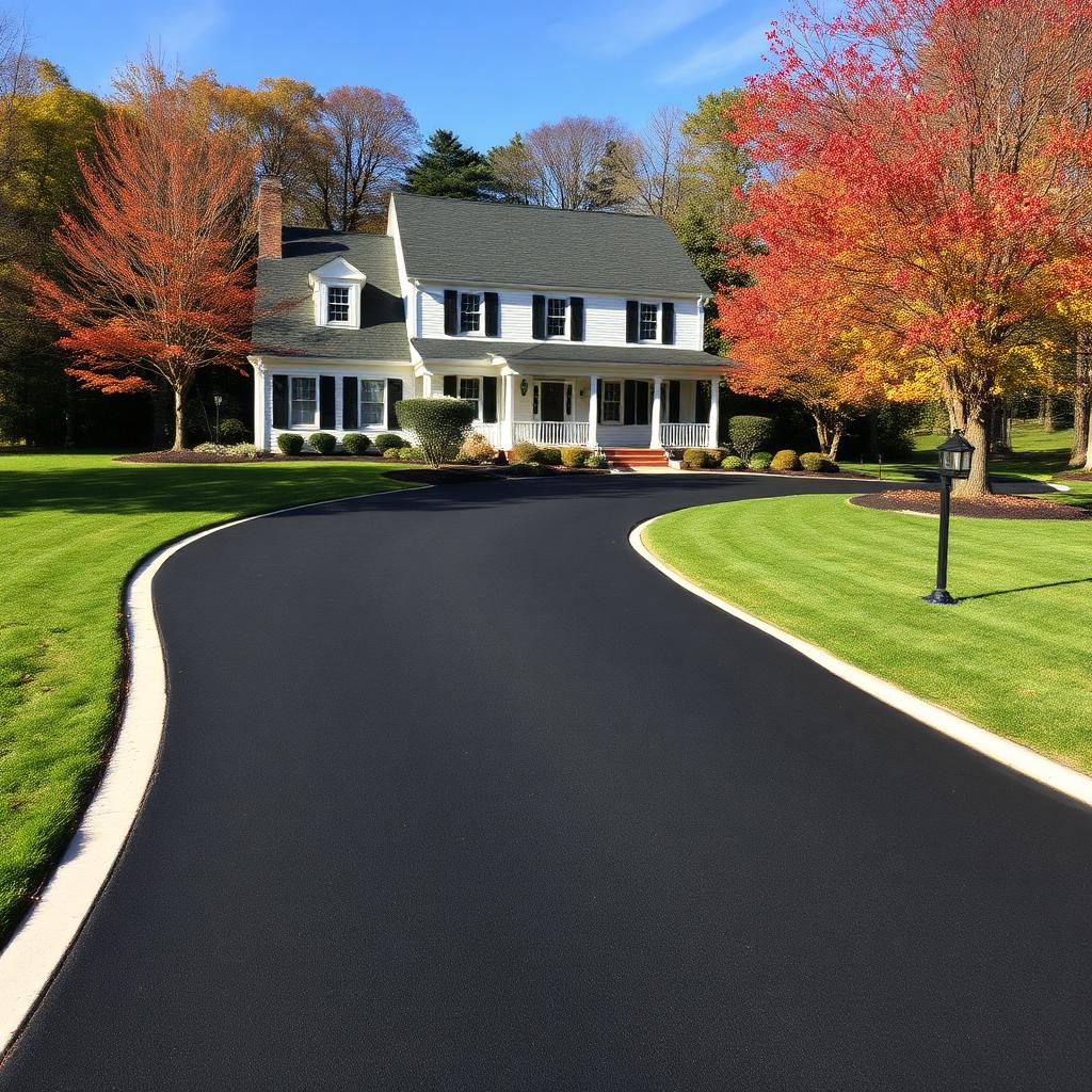 Colonial Home Driveway — Residential paving project in Lexington, MA